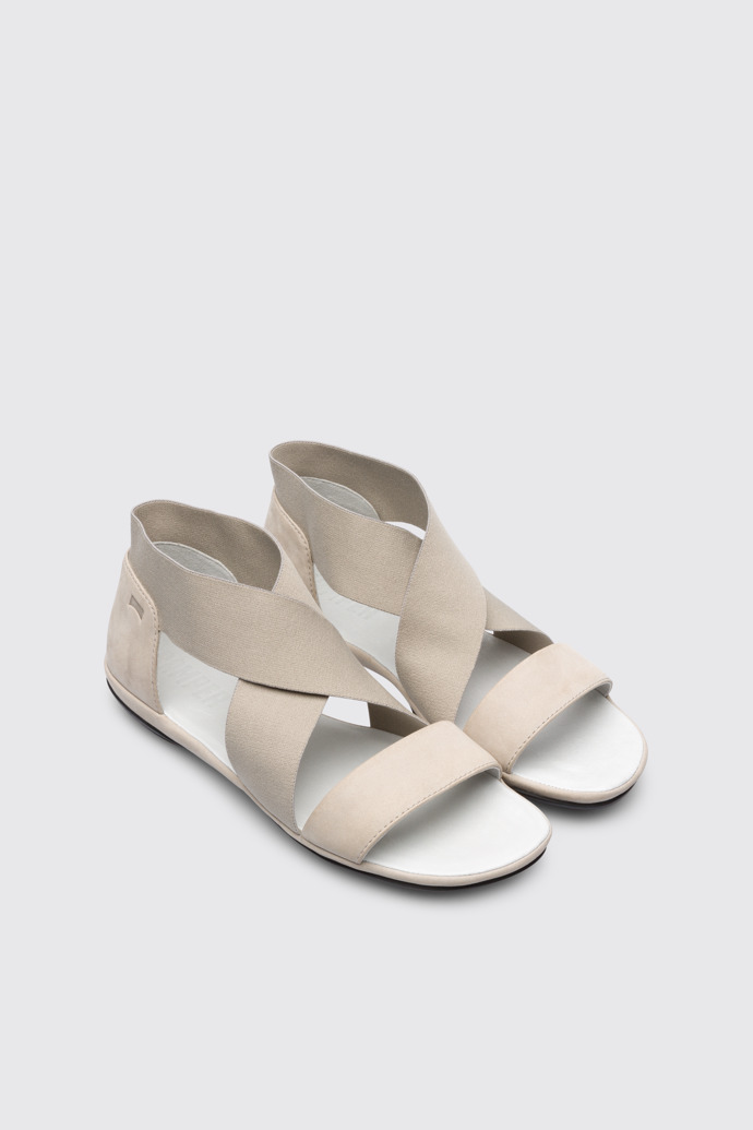 Front view of Right Grey sandal for women