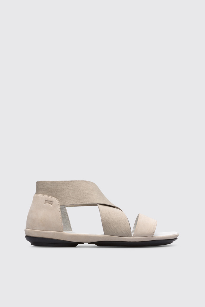 Side view of Right Grey sandal for women