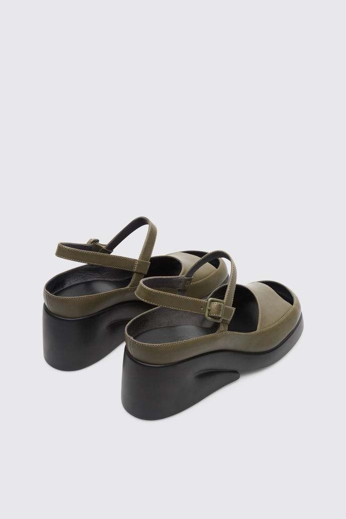 Back view of Kaah Green Sandals for Women