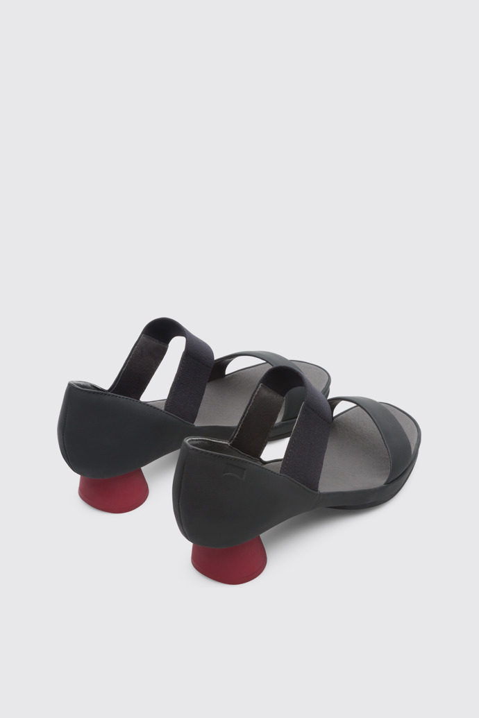 Back view of Alright Black Sandals for Women