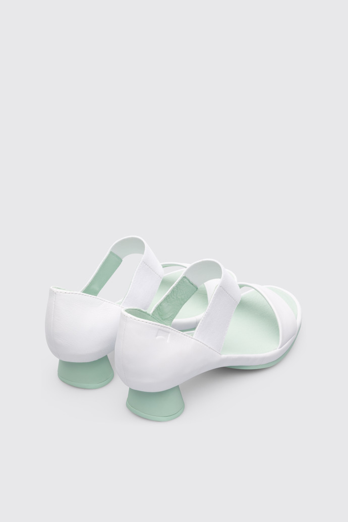 Back view of Alright White Sandals for Women