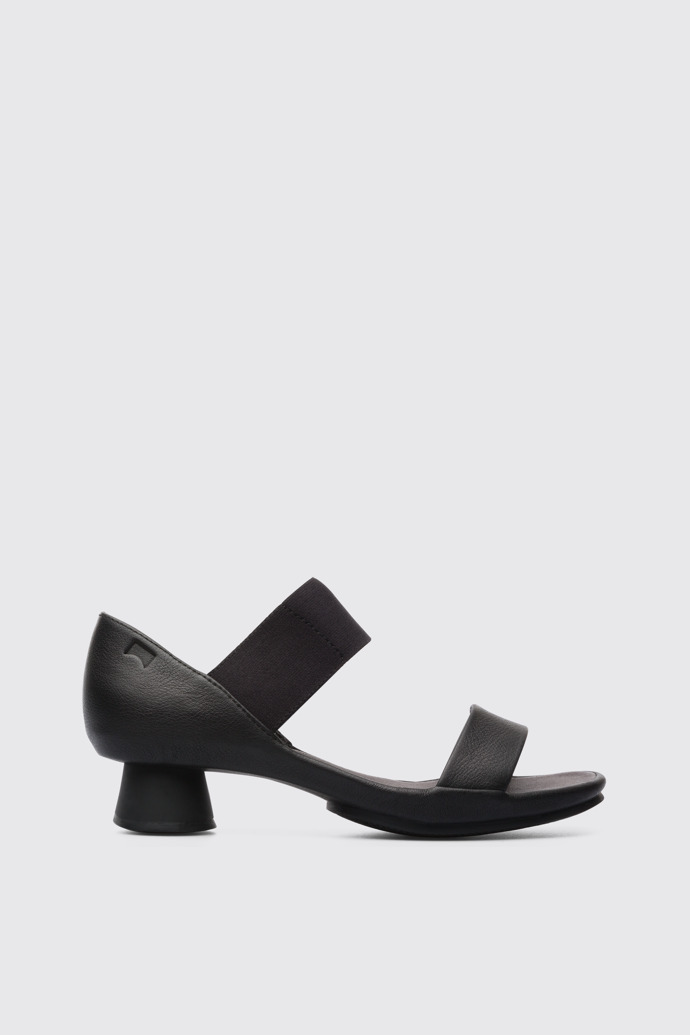 Side view of Alright Black Sandals for Women