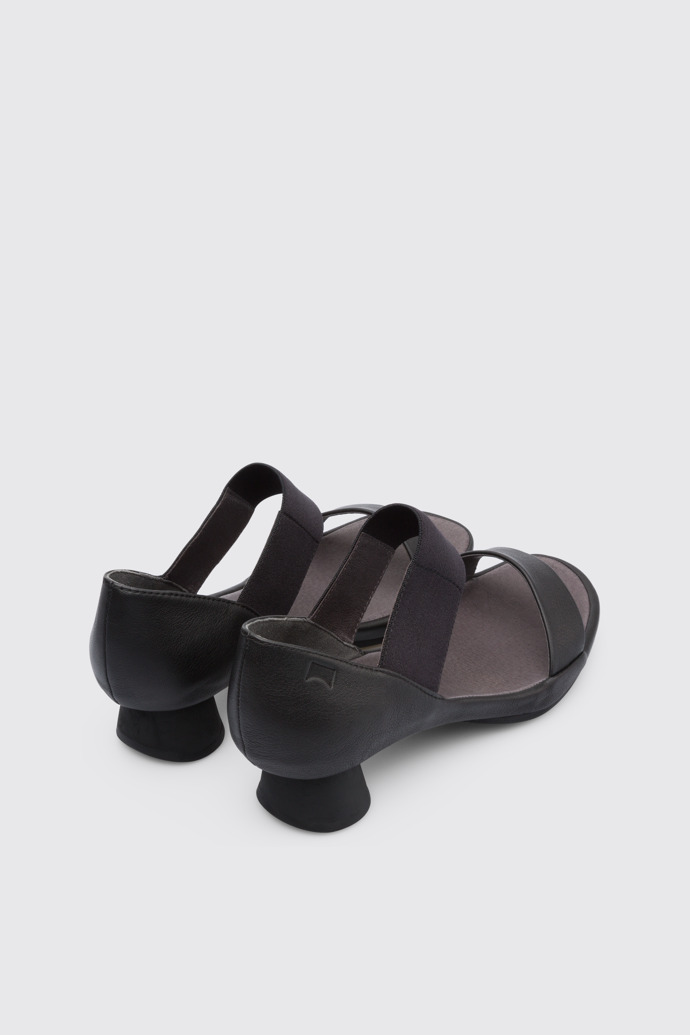 Back view of Alright Black Sandals for Women