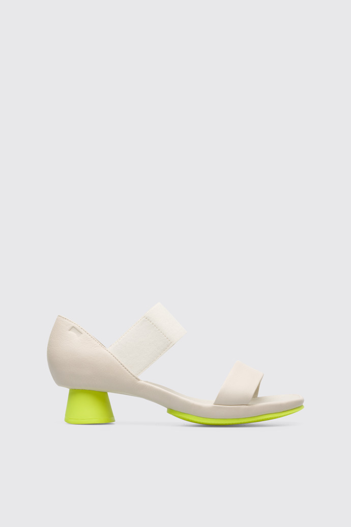 Side view of Alright Cream women’s sandal