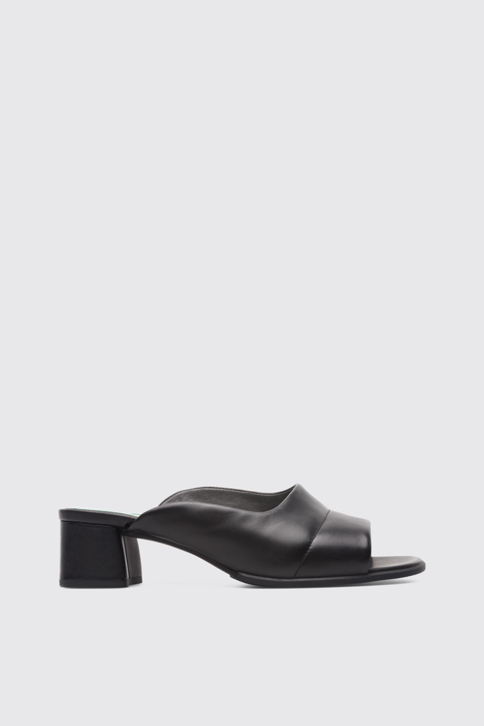 Side view of Katie Black Sandals for Women