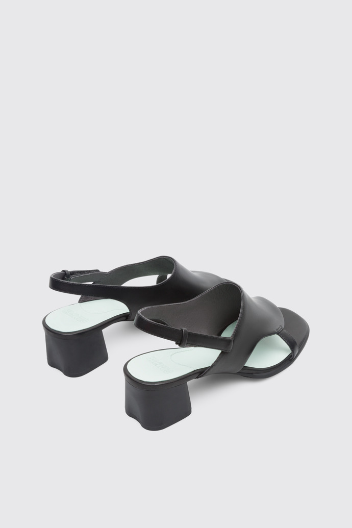 Back view of Katie Black Sandals for Women
