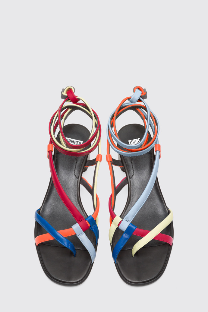 Overhead view of Twins Multicolor Sandals for Women