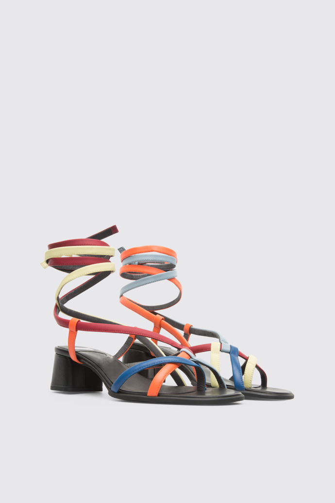 Front view of Twins Multicolor Sandals for Women