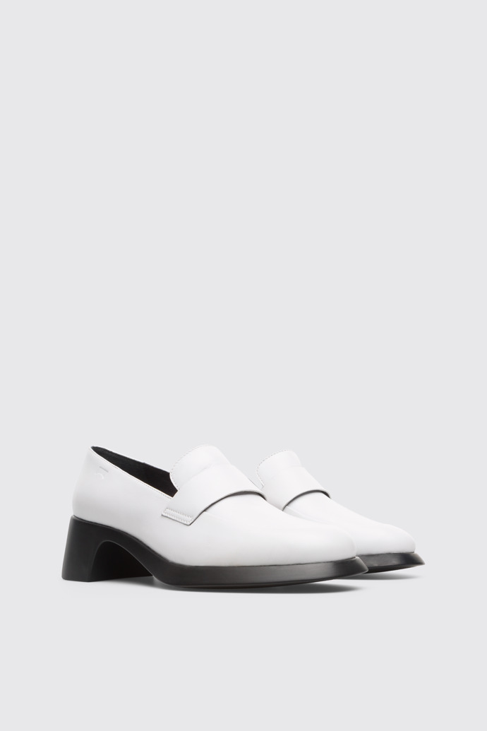 Image of Front view of Trisha White Heels for Women