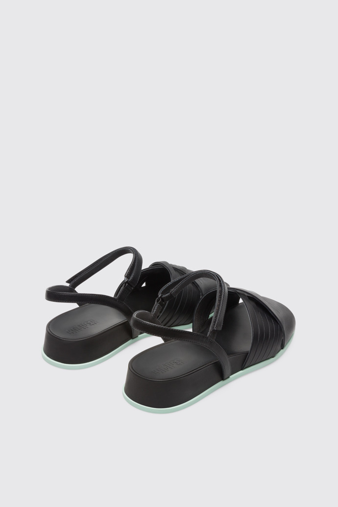 Back view of Atonik Black Sandals for Women