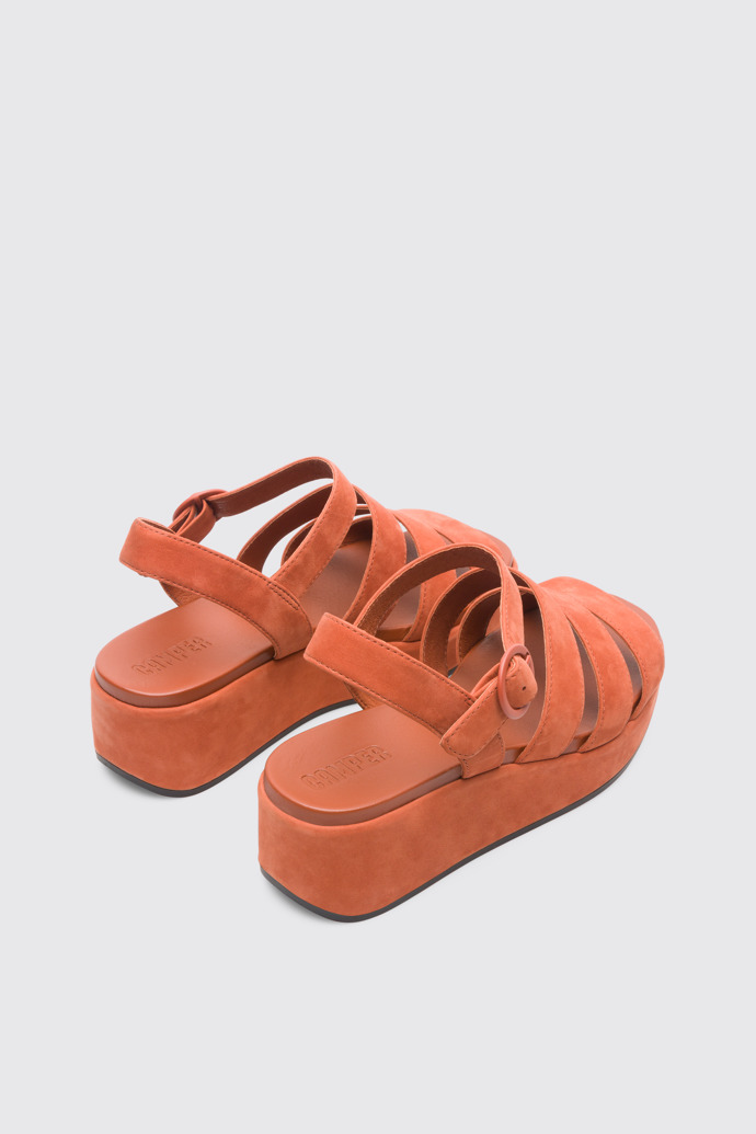 Back view of Misia Brown Sandals for Women