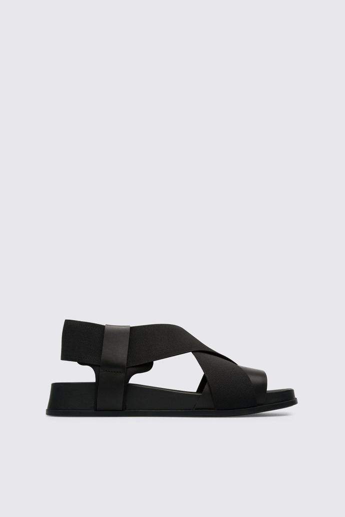 Side view of Atonik Women’s black sandal