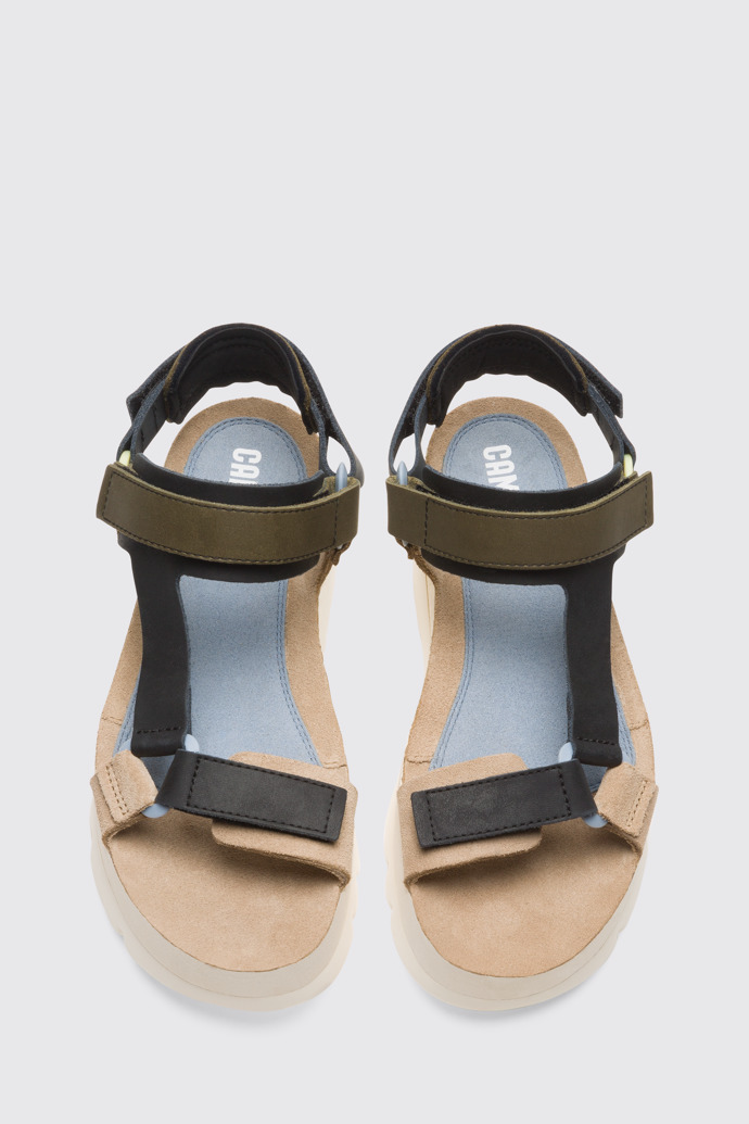Overhead view of Oruga Up Multicolor Sandals for Women