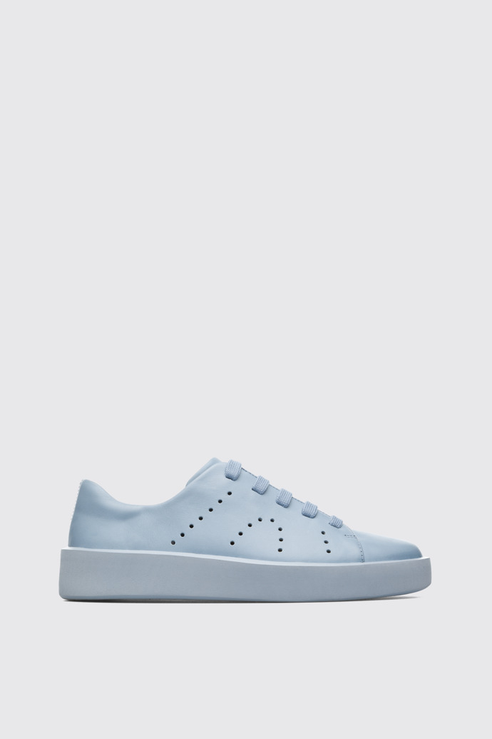 Side view of Courb Blue Sneakers for Women