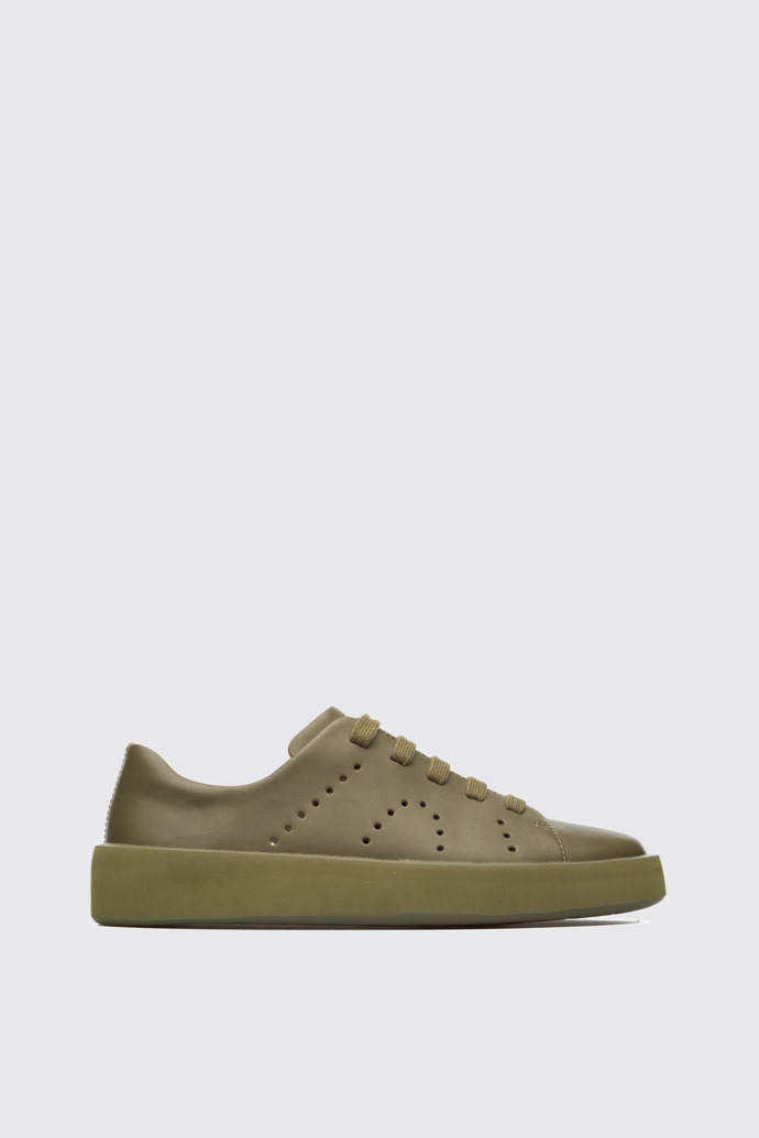 Side view of Courb Green Sneakers for Women