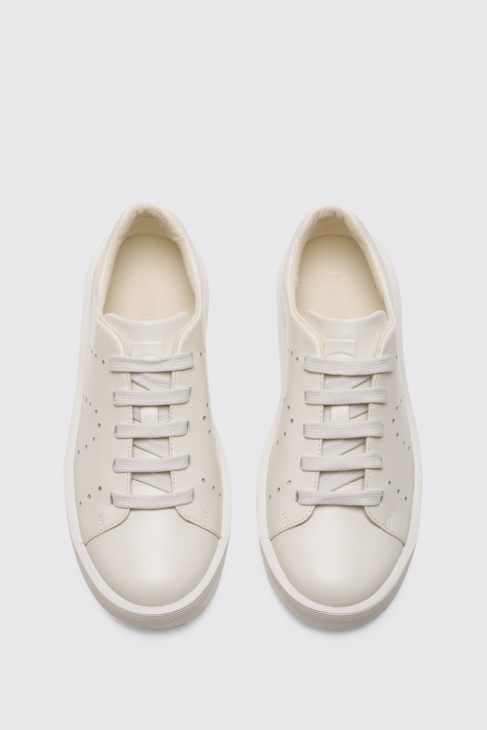 Overhead view of Courb White women's sneaker