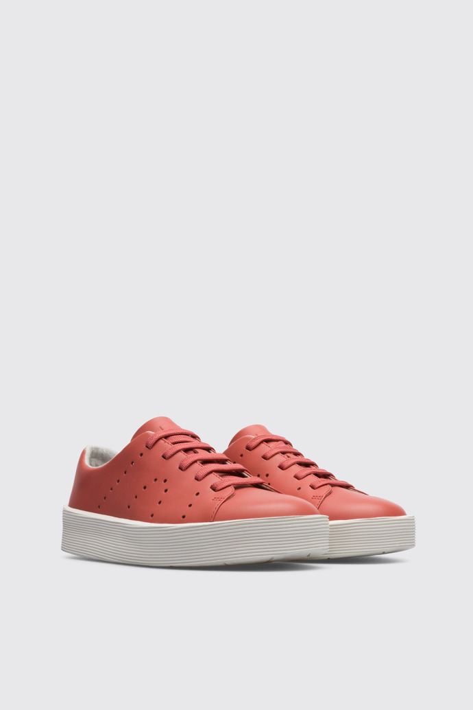 Front view of Courb Red women's sneaker