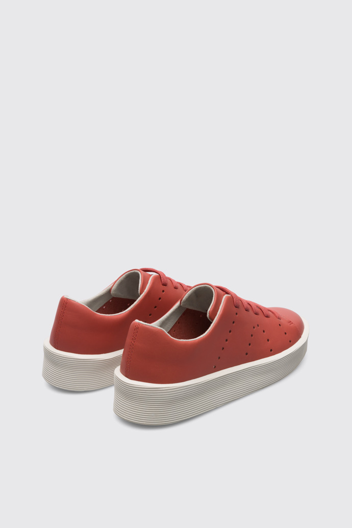 Back view of Courb Red women's sneaker