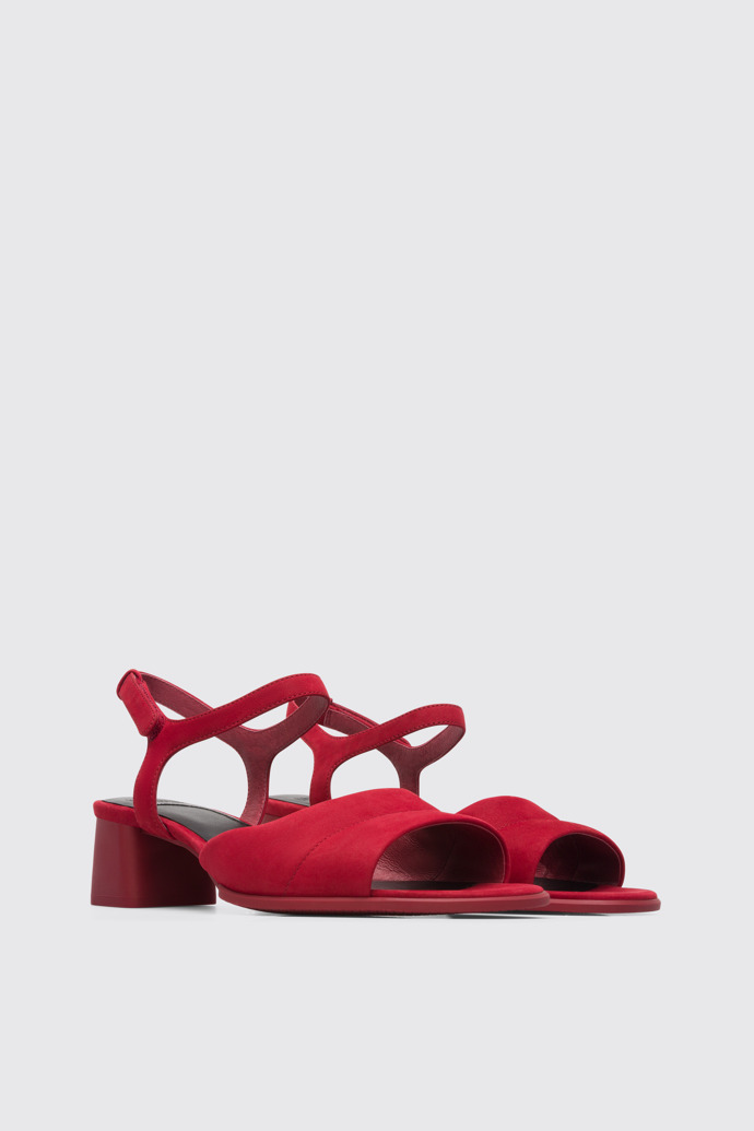 Front view of Katie Red Sandals for Women