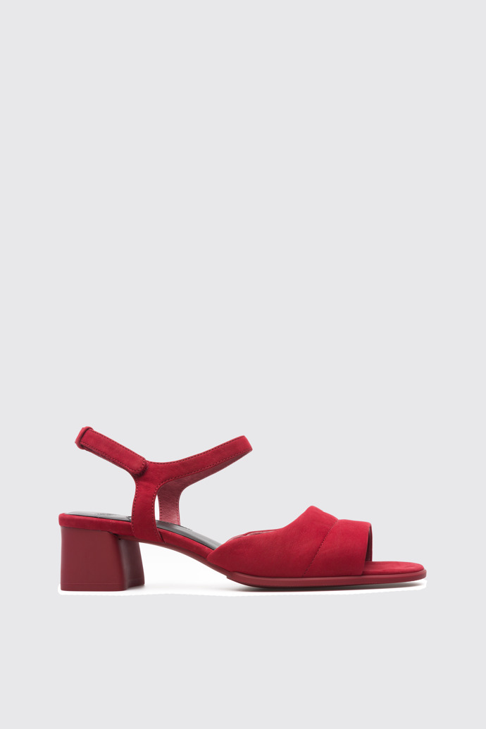 Side view of Katie Red Sandals for Women