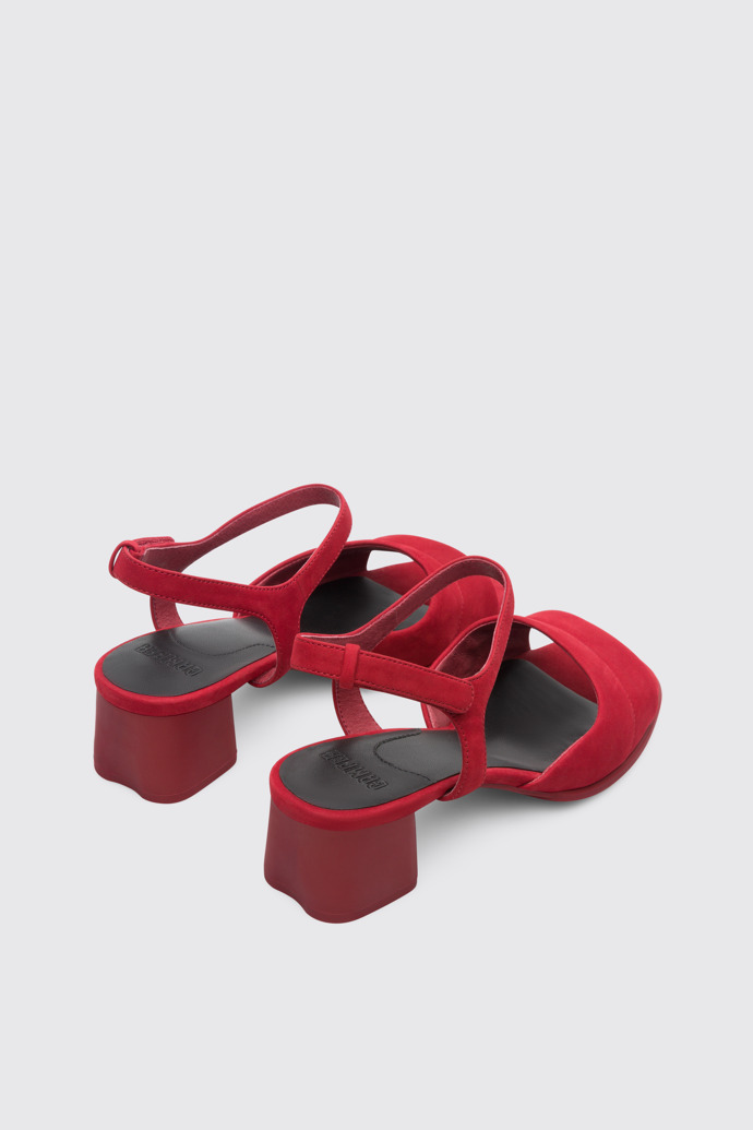 Back view of Katie Red Sandals for Women