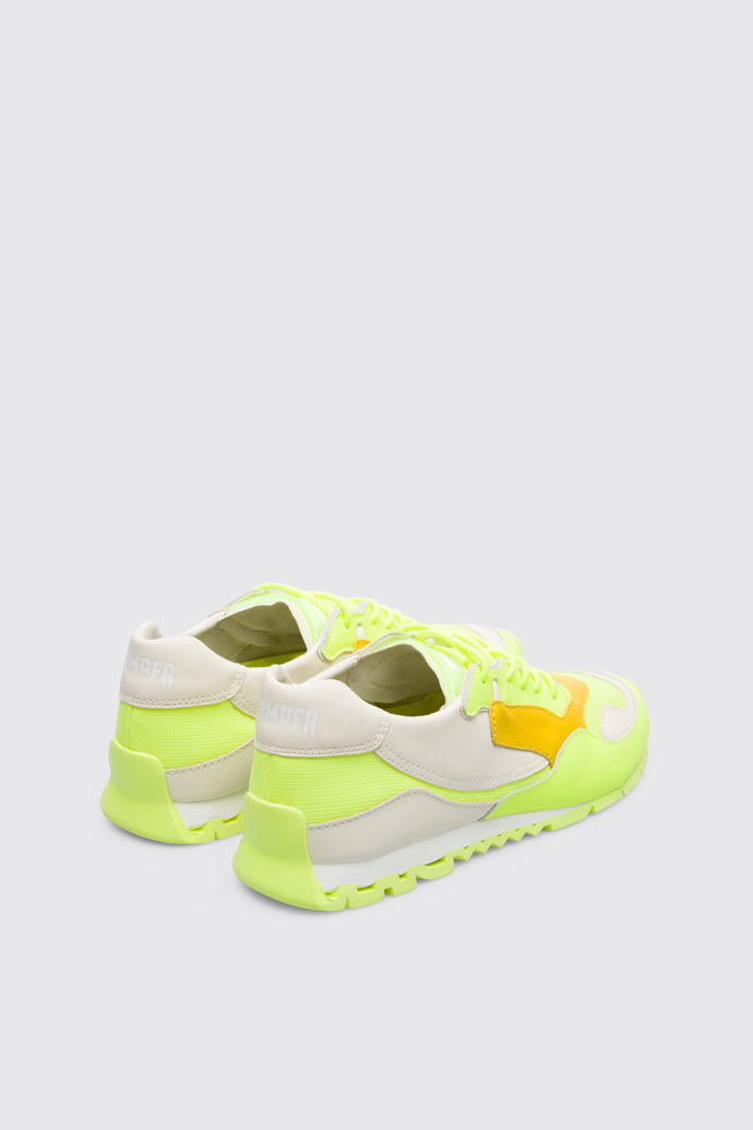Back view of Nothing Women’s neon yellow sneaker