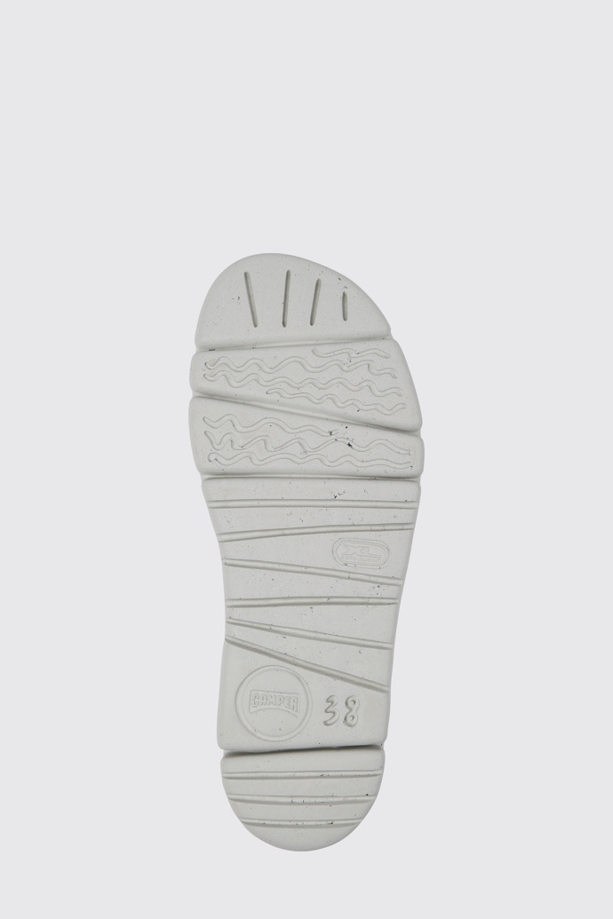 The sole of Oruga Up Yellow recycled PET sandals for women