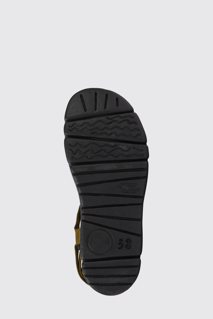 The sole of Oruga Up Green recycled PET sandals for women