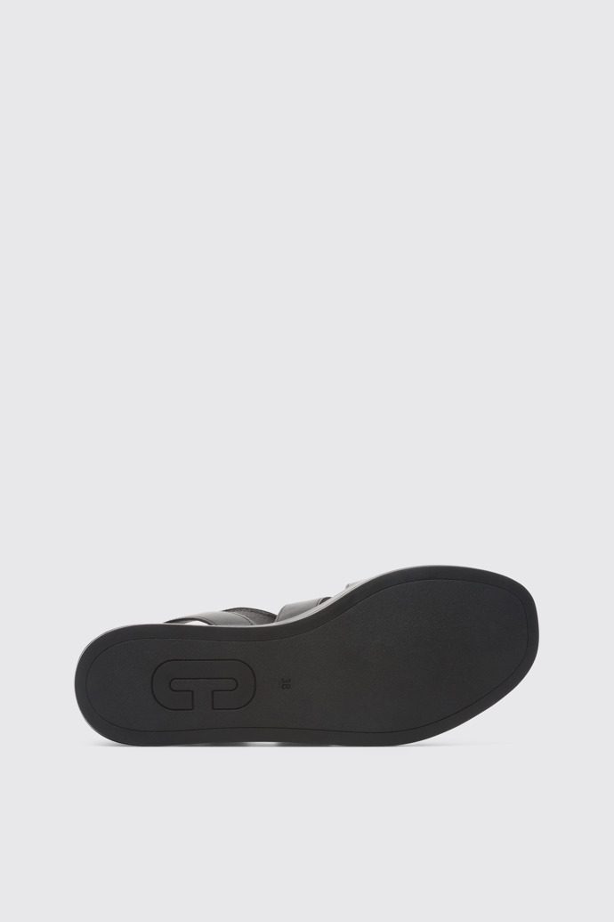 The sole of Misia Black Sandals for Women