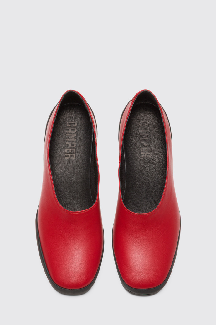 Overhead view of Upright Red Heels for Women