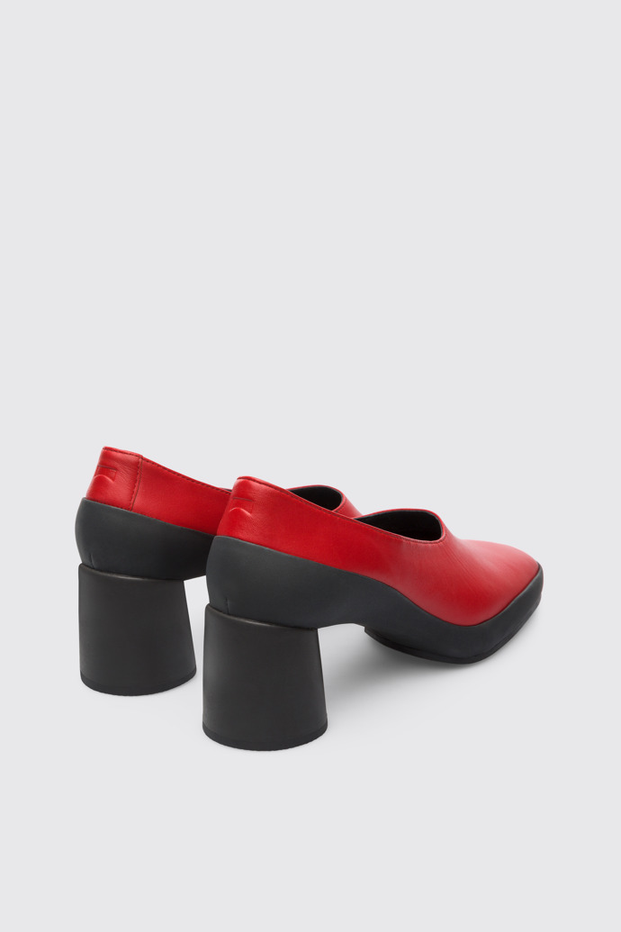 Back view of Upright Red Heels for Women