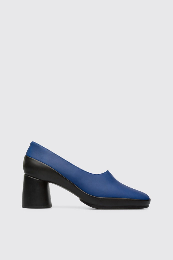 Side view of Upright Blue Heels for Women