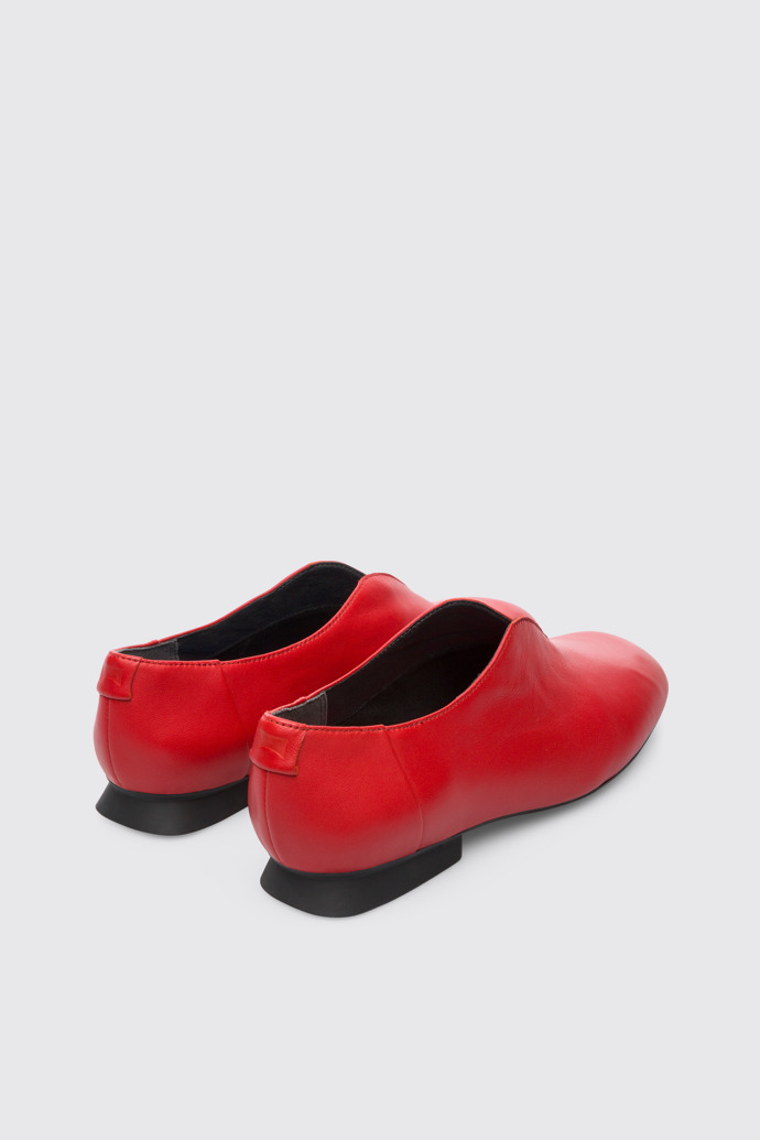 Back view of Twins Red Flat Shoes for Women