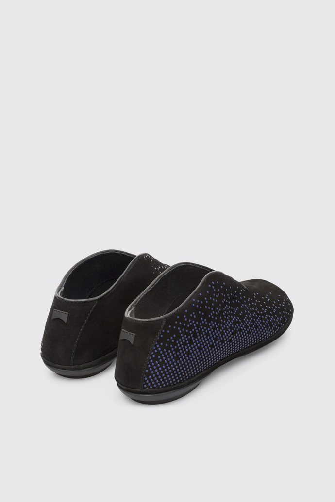 Back view of Twins Black Flat Shoes for Women