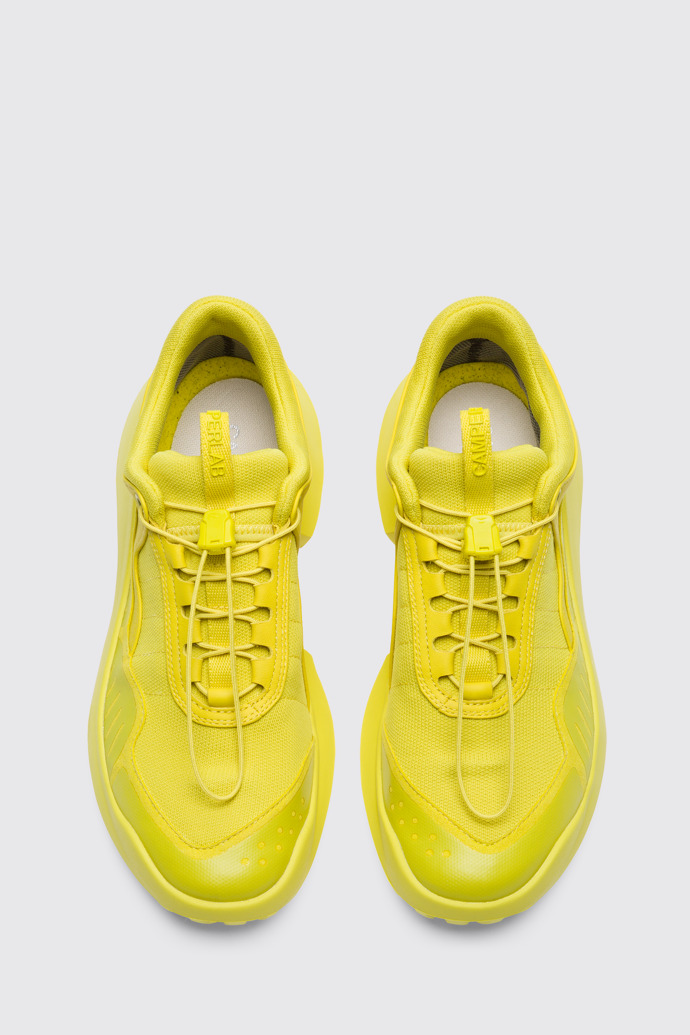 Overhead view of CRCLR Yellow Sneakers for Women