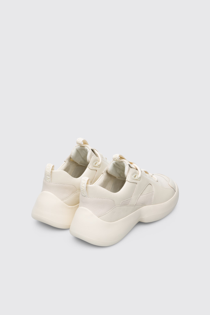 Back view of ABS Women’s cream leather sneaker