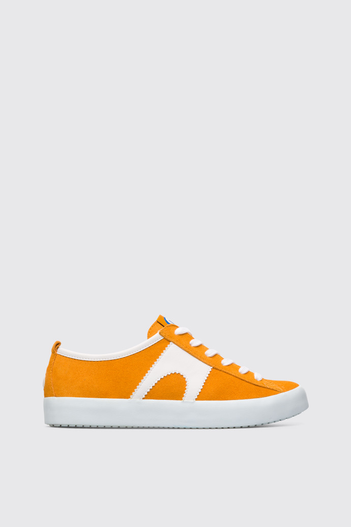 Side view of Imar Orange Sneakers for Women