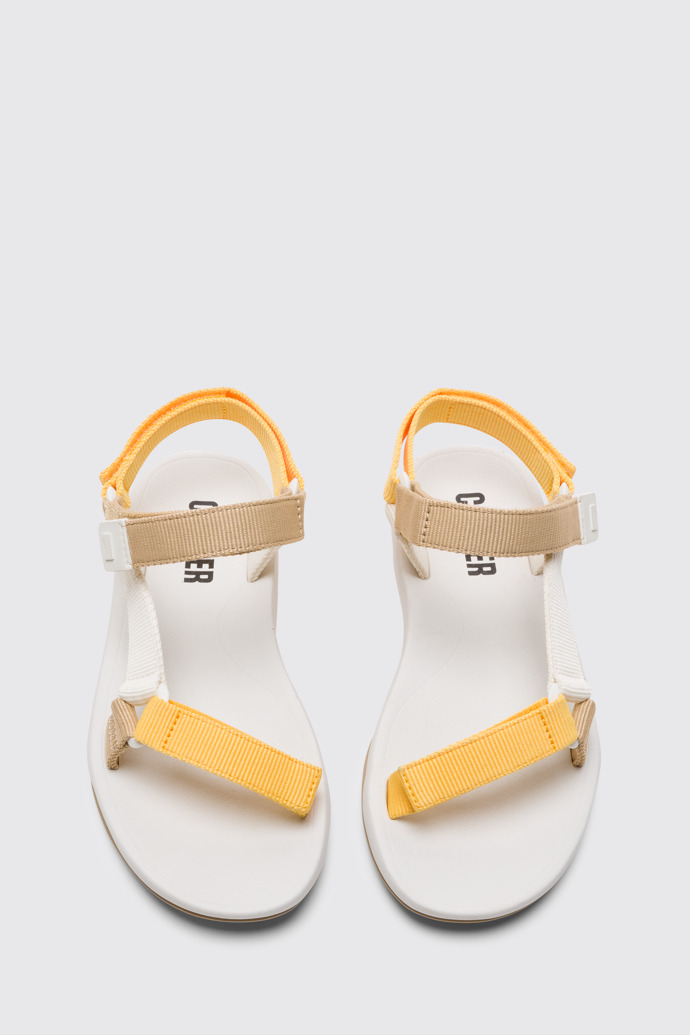Overhead view of Match Multicolored sandal with straps for women