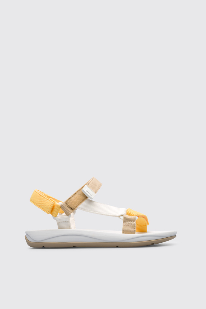 Side view of Match Multicolored sandal with straps for women