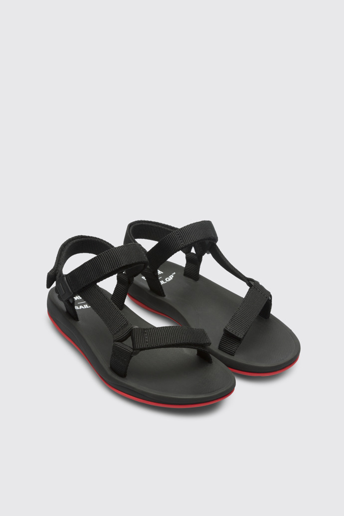 Front view of Camper x SailGP Black sandal for women