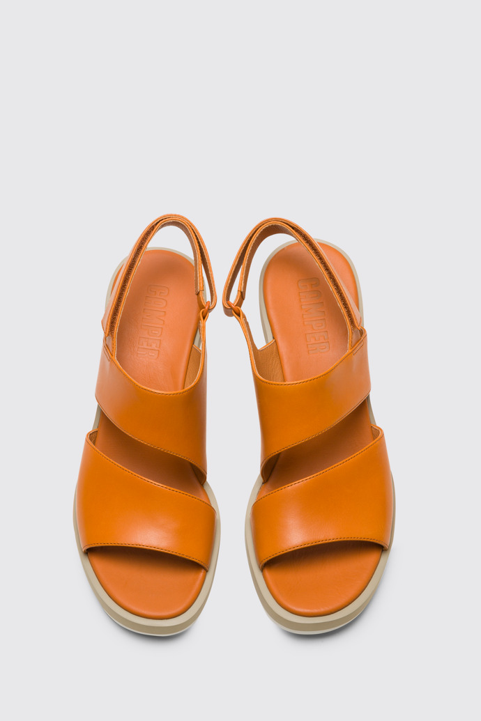 Overhead view of Kyra Women’s dark orange sandal