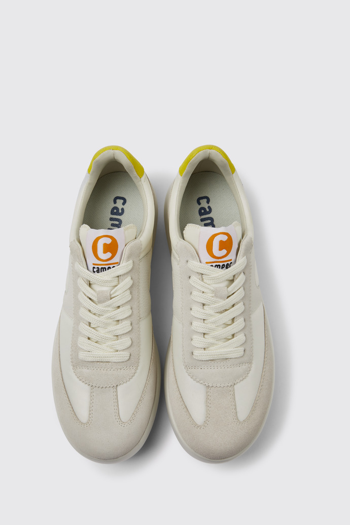 Pelotas XLite Weißer Damensneaker aus Recycling-PET & Nubukleder