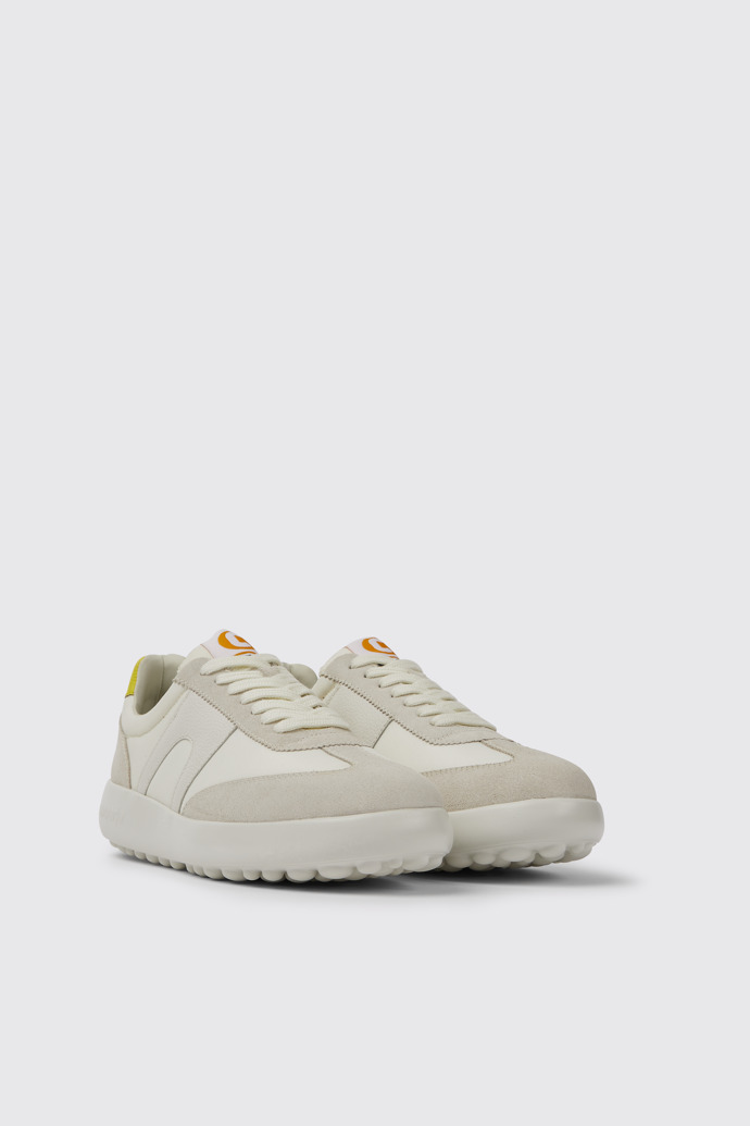 Pelotas XLite Weißer Damensneaker aus Recycling-PET & Nubukleder
