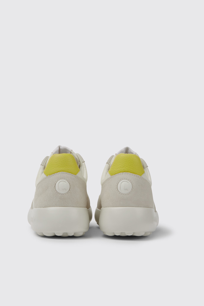 Pelotas XLite Weißer Damensneaker aus Recycling-PET & Nubukleder