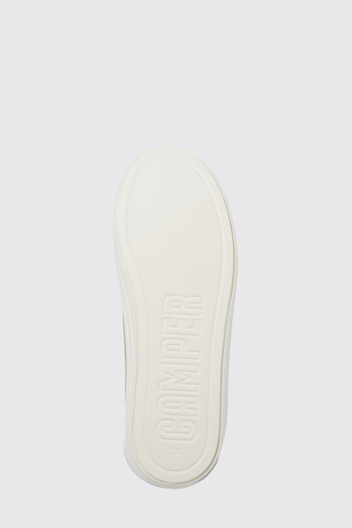 The sole of Twins Brown, beige, and white sneakers for women