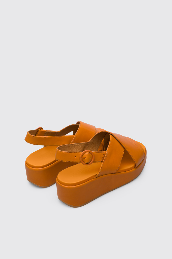 Back view of Misia Women’s dark orange x-strap sandal