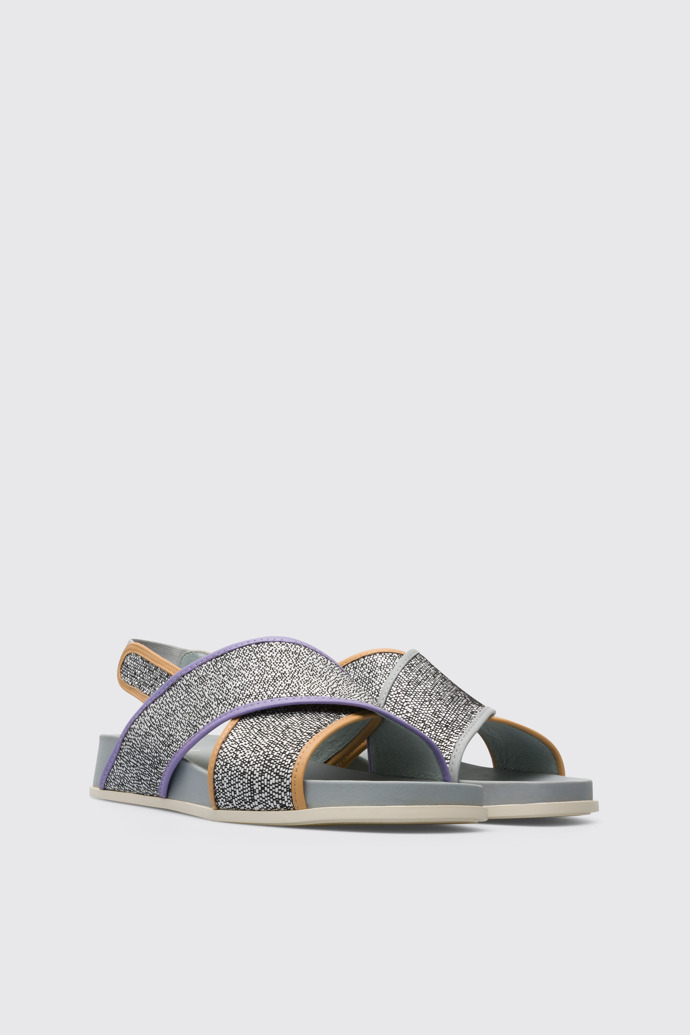Front view of Twins Women’s multi-colored sandal