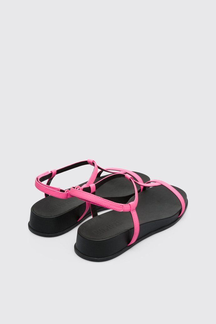 Back view of Atonik Women’s pink T-strap sandal