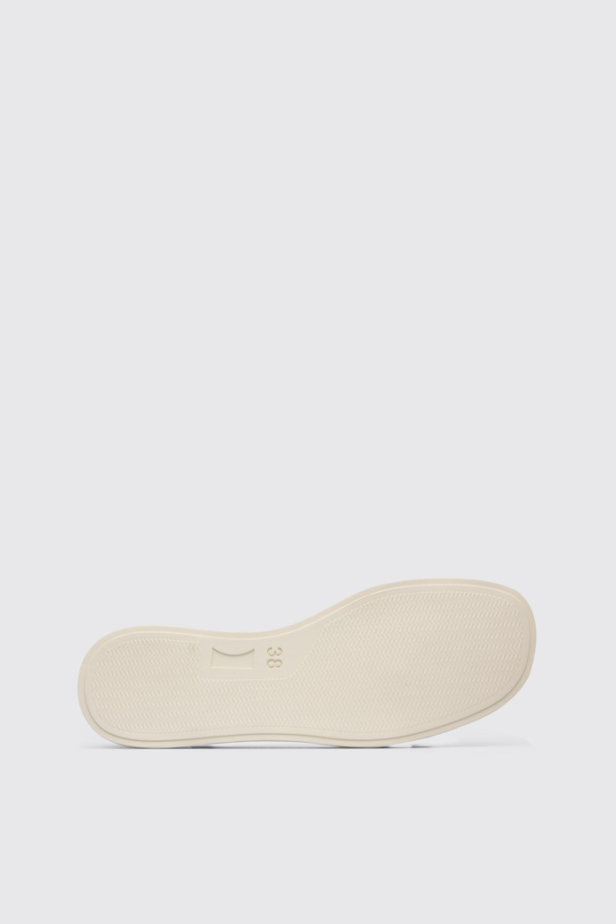 The sole of Atonik Women’s cream T-strap sandal