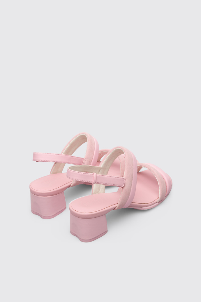 Back view of Katie Women's pastel pink sandal